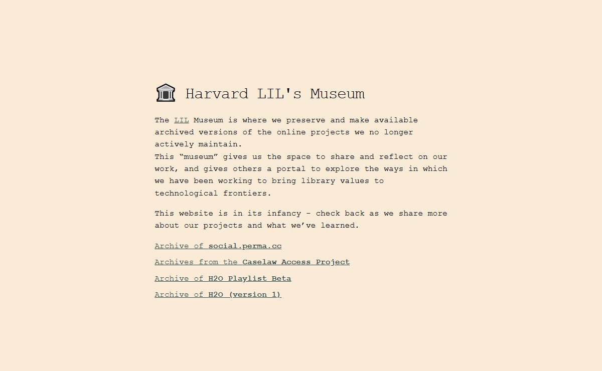 Harvard Library Innovation Lab Museum 🏛️
