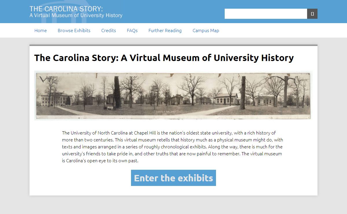 The Carolina Story: A Virtual Museum of University History · Carolina Story: Virtual Museum of University History