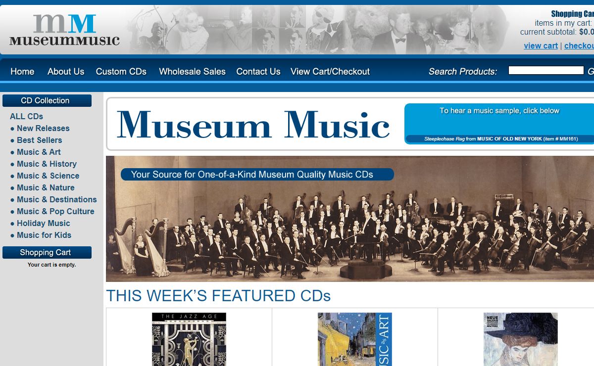 Museum Music Website