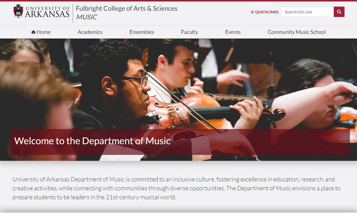 Department of Music | Music | University of Arkansas