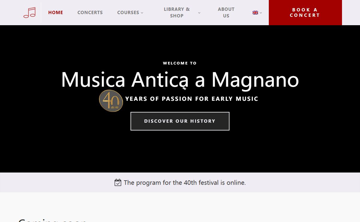 Musica Antica Magnano - Enjoy early music in a unique environment