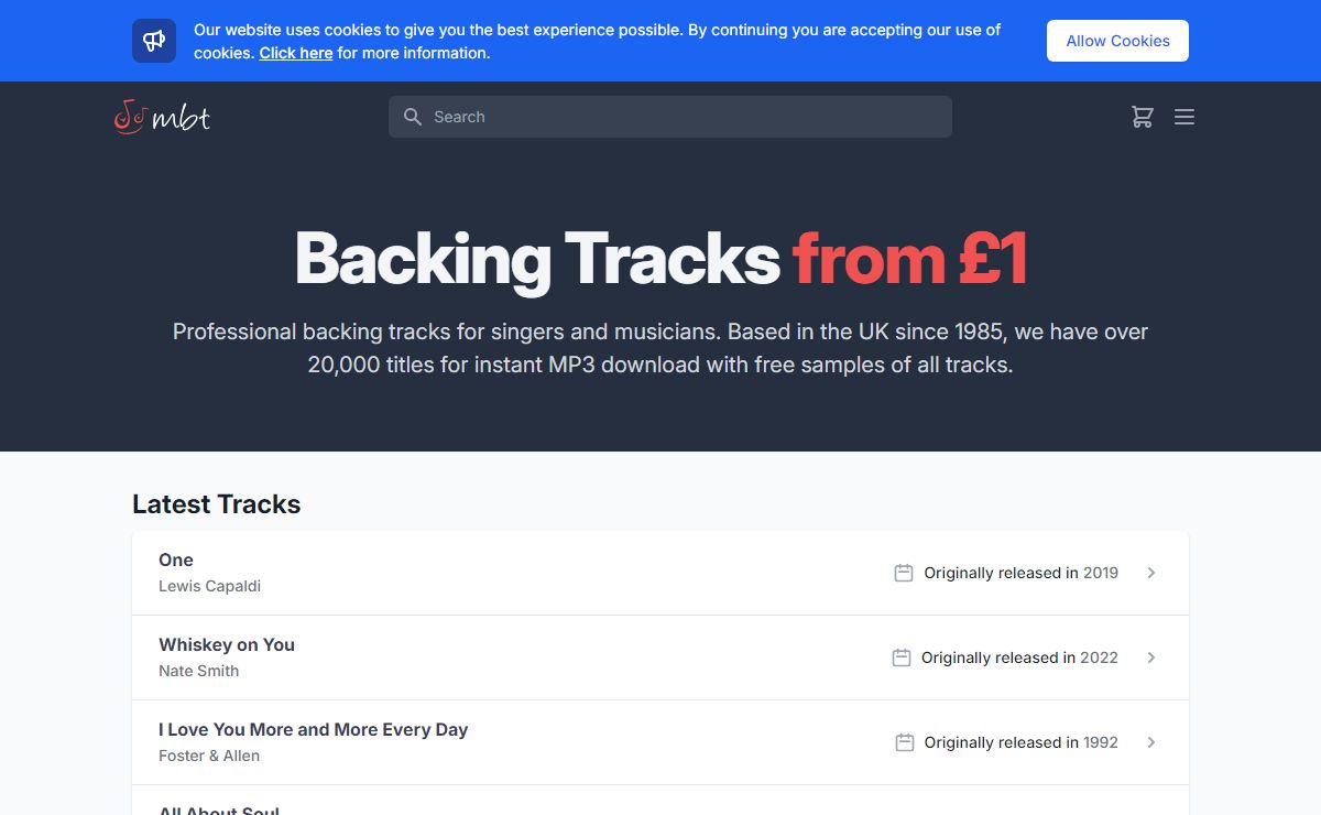 Professional Backing Tracks for Singers - Music Backing Tracks
