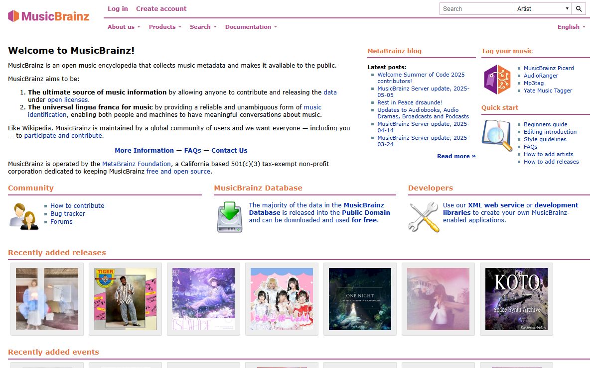 MusicBrainz - the open music encyclopedia