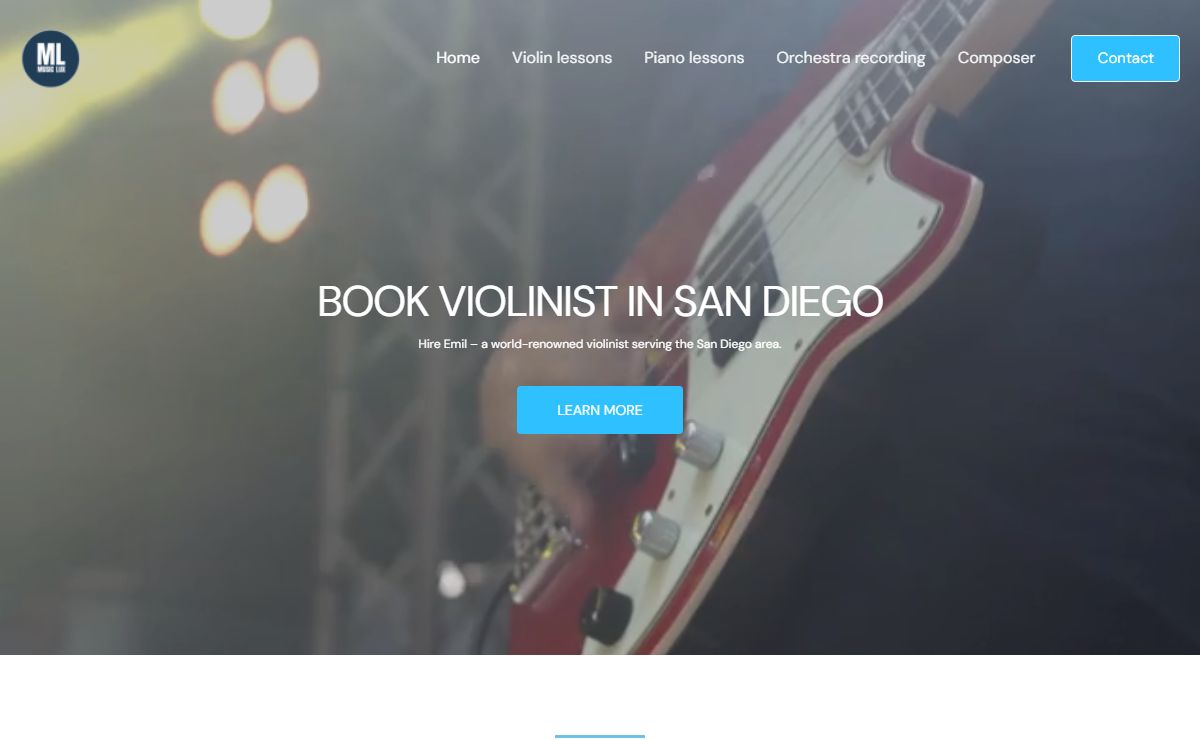 Book Violinist in San Diego