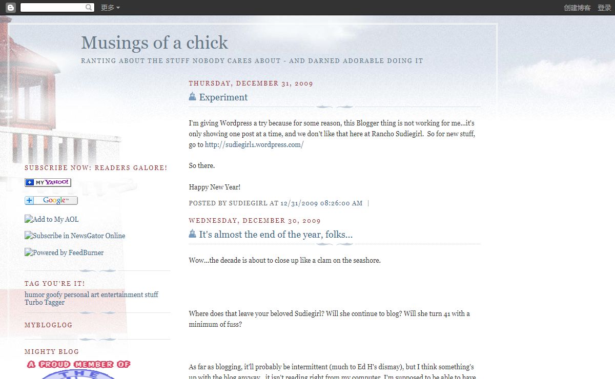 Musings of a chick