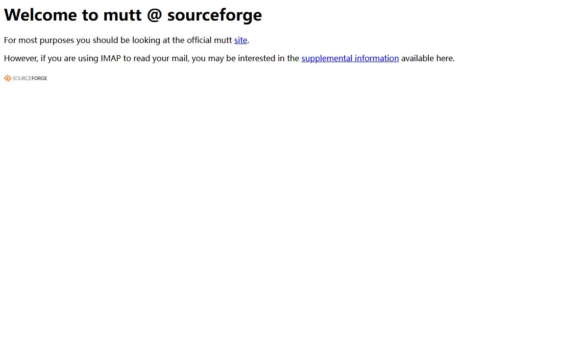 Mutt @ Sourceforge