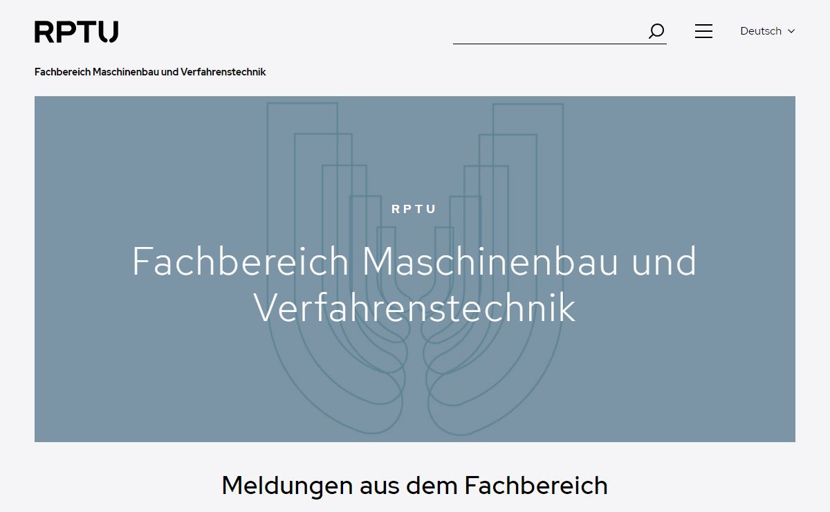 Fachbereich MV - Fachbereich Maschinenbau und Verfahrenstechnik (RPTU)