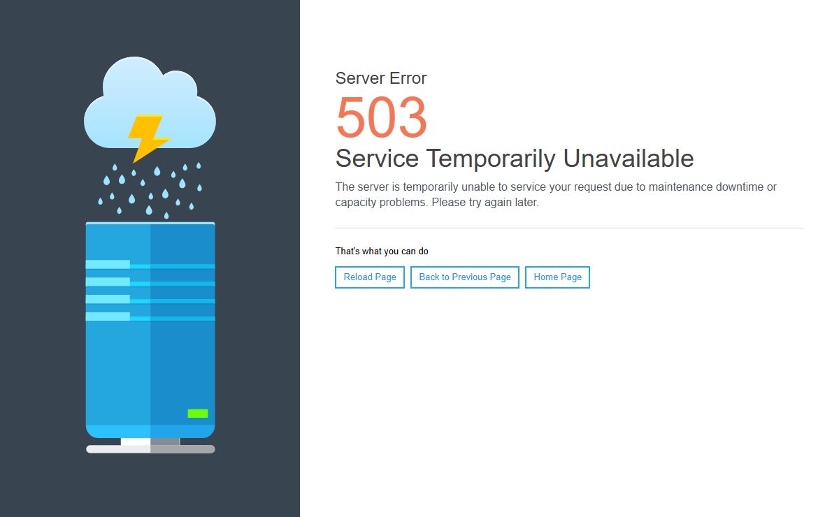 503 Service Temporarily Unavailable