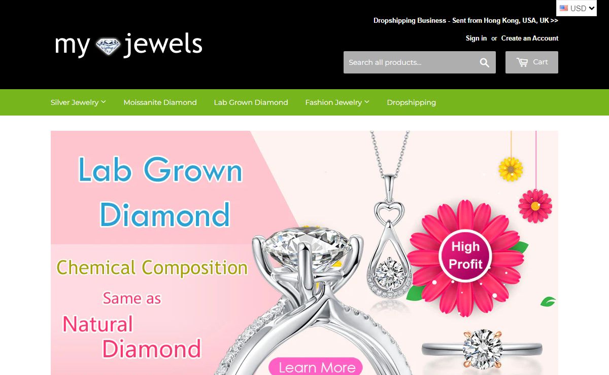 Dropship Fine 925 Sterling Silver and K Gold Jewelry - Best Supplier – my-jewels.com