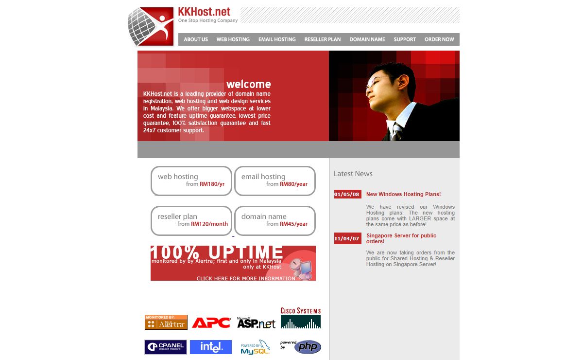 KKHost.net - Malaysia Linux & Windows Web Hosting, Domain Name Registration, Reseller Hosting & Dedicated Servers Provider