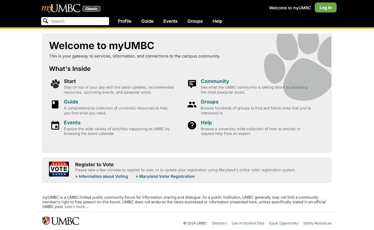Start · myUMBC