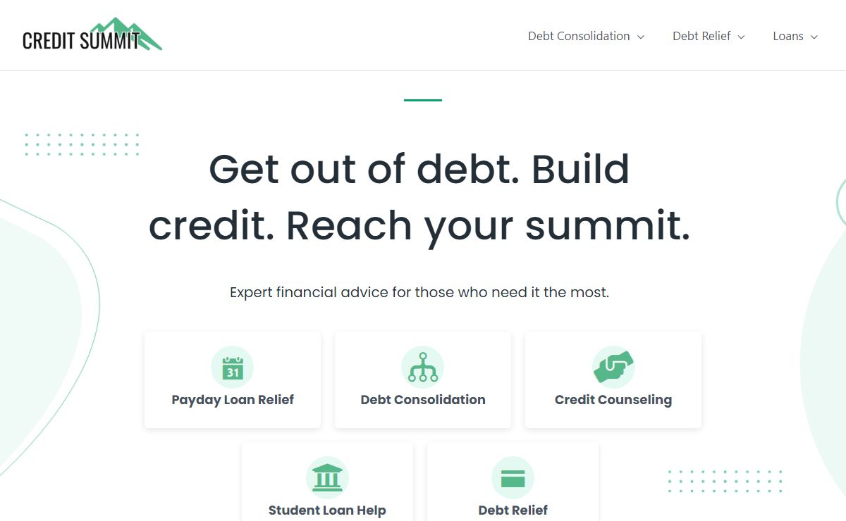 Get out of debt. Build credit. Reach new summits. - Credit Summit