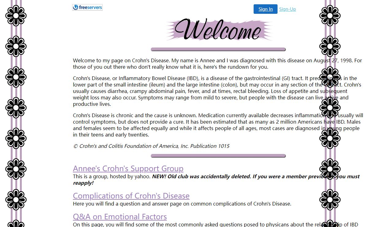 Annie's Crohn's Disease Page