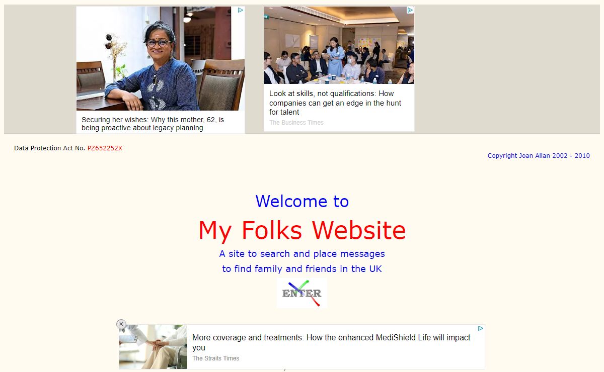 My Folks Website