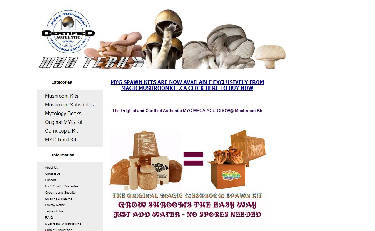 Mushroom Kits, Substrates, Grow Magic Mushroom Kits - MYGTECH.COM