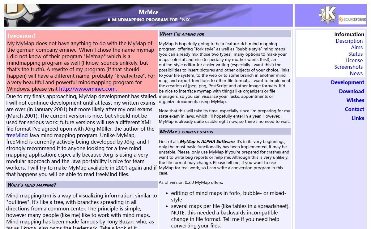 MyMap - mindmapping(tm) for *nix