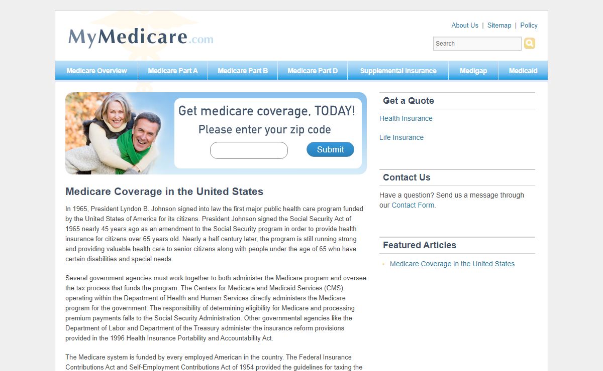 Medicare Part D, Part B, Part A, Medicare Benefits, Medicare Supplemental Insurance