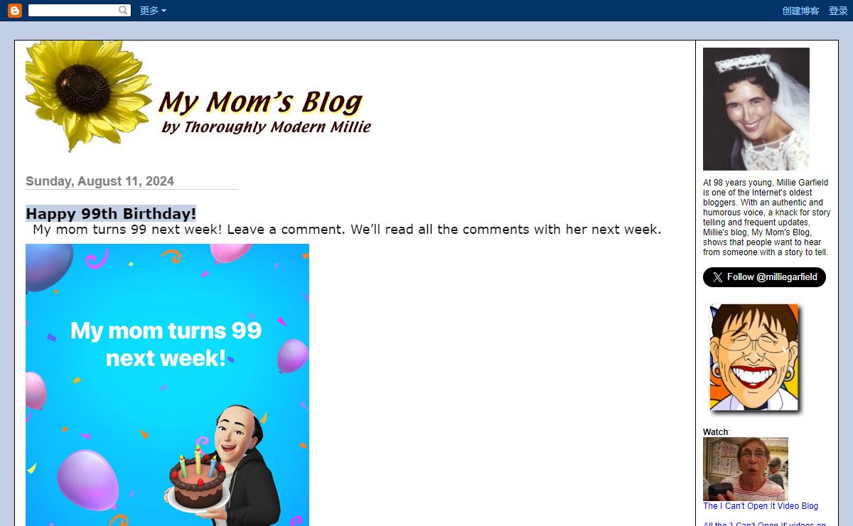 My Mom's Blog by Thoroughly Modern Millie