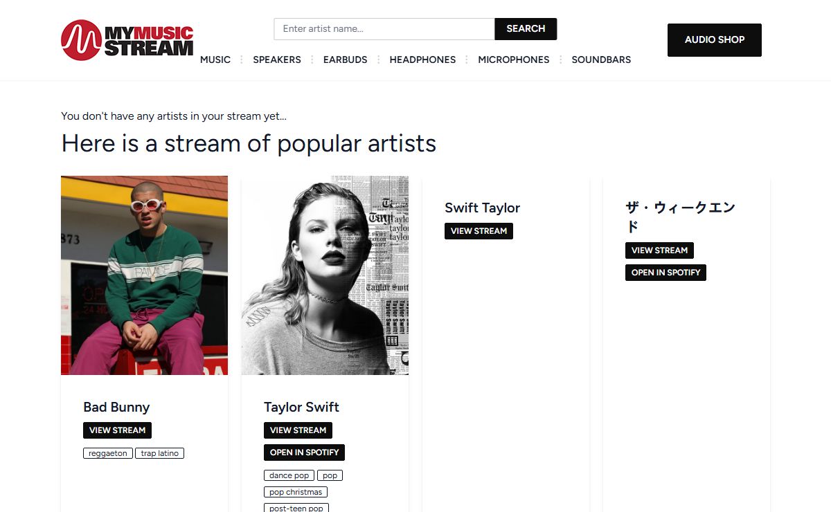 MyMusicStream - Streaming Music Since 2005
