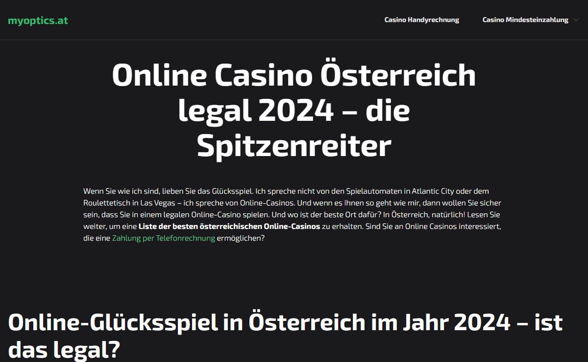 Online Casino Österreich legal 2024 - die Spitzenreiter