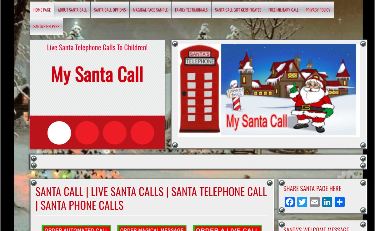 Santa Call, Santa Phone Calls, Live Santa Call