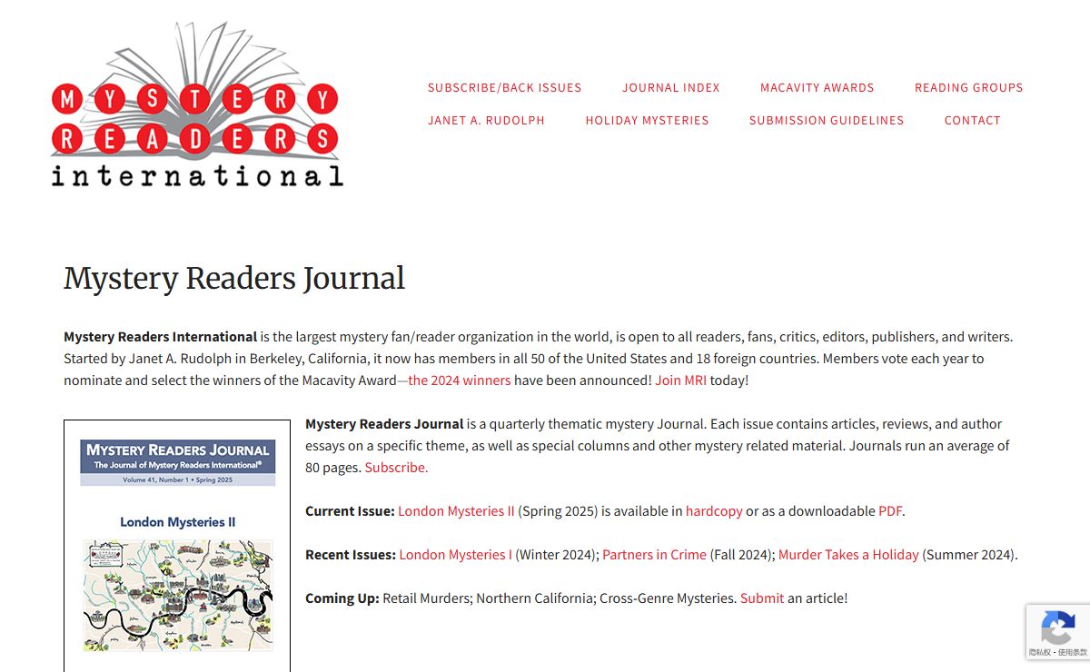 Mystery Readers International – Publisher of Mystery Readers Journal