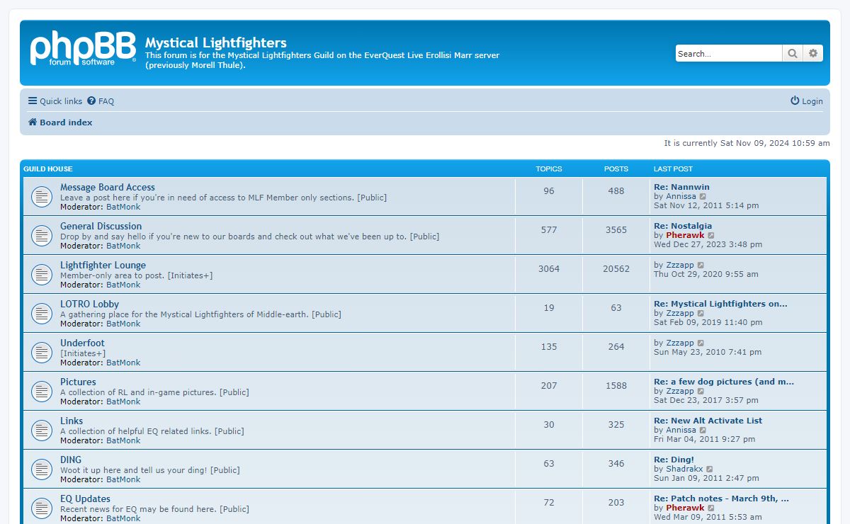 Mystical Lightfighters - Index page