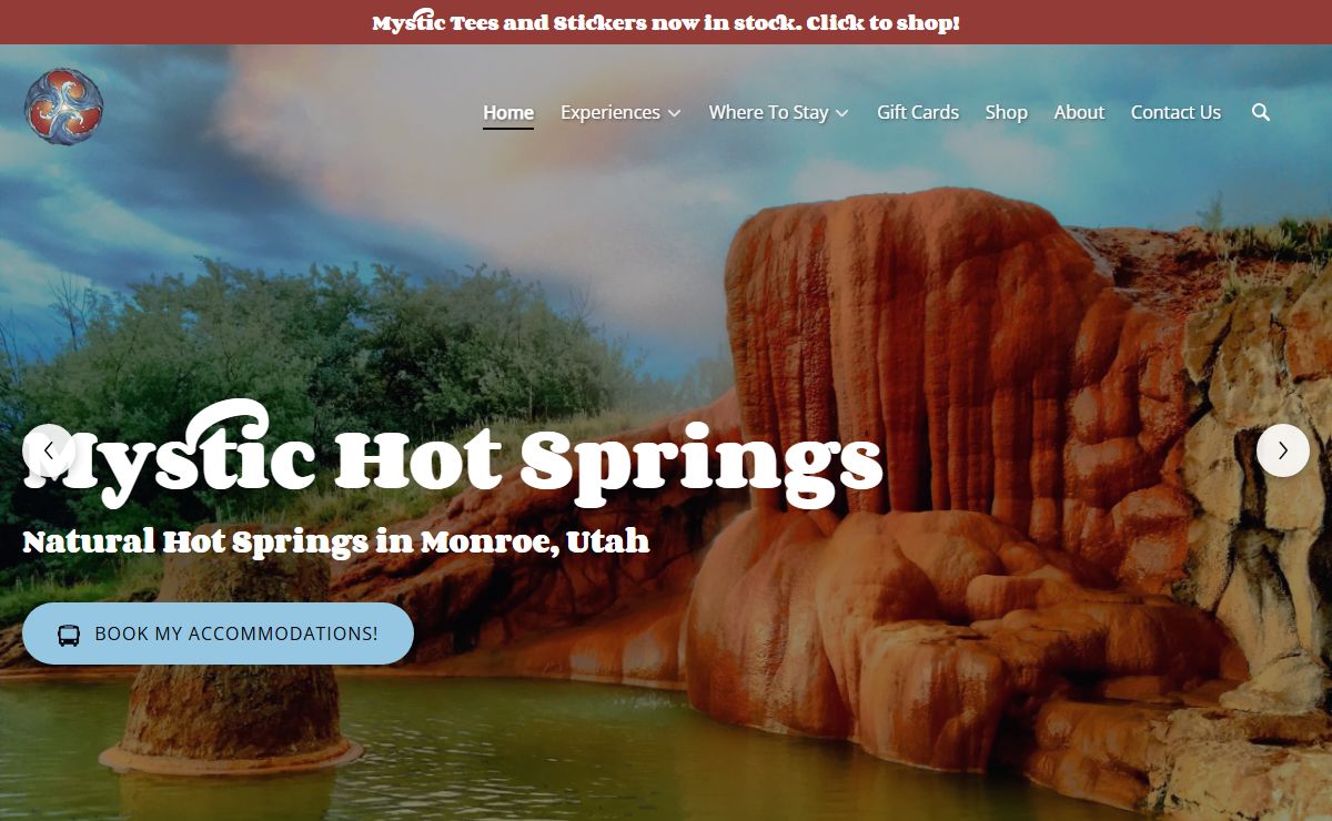 Mystic Hot Springs | Natural Hot Springs Resort in Monroe, Utah