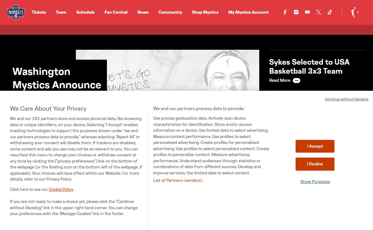 The Official Website of the Washington Mystics | WNBA