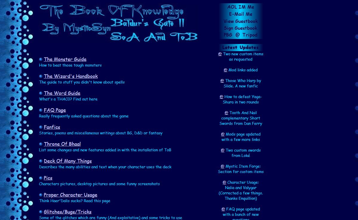 The Book Of Knowledge: BG II SoA And ToB