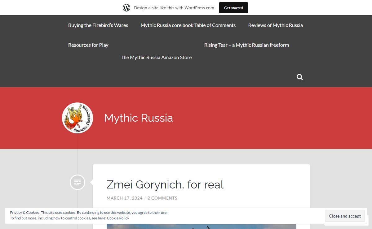 Mythic Russia – Heroic roleplaying in a mythical medieval Russia