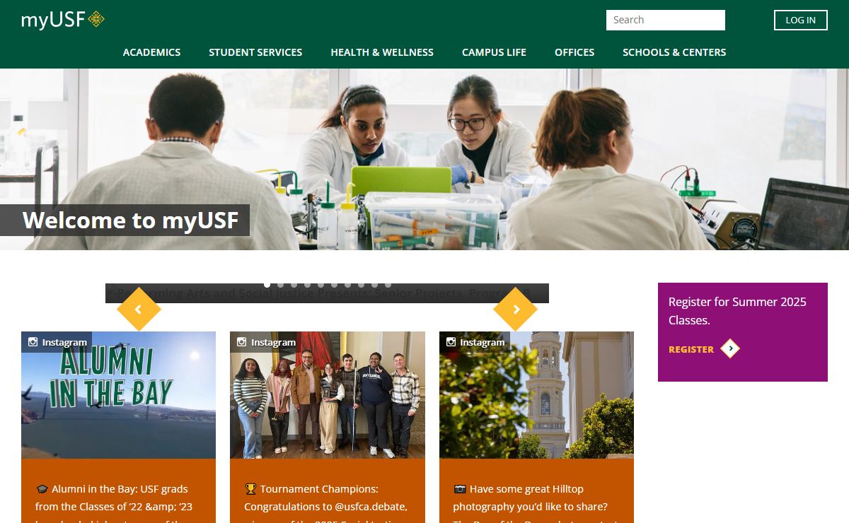 Home Page | myUSF
