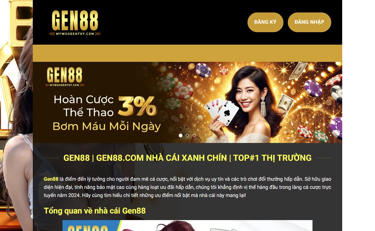 Gen88 – Địa Điểm Cá Cược Đổi Thưởng Hàng Đầu 2024