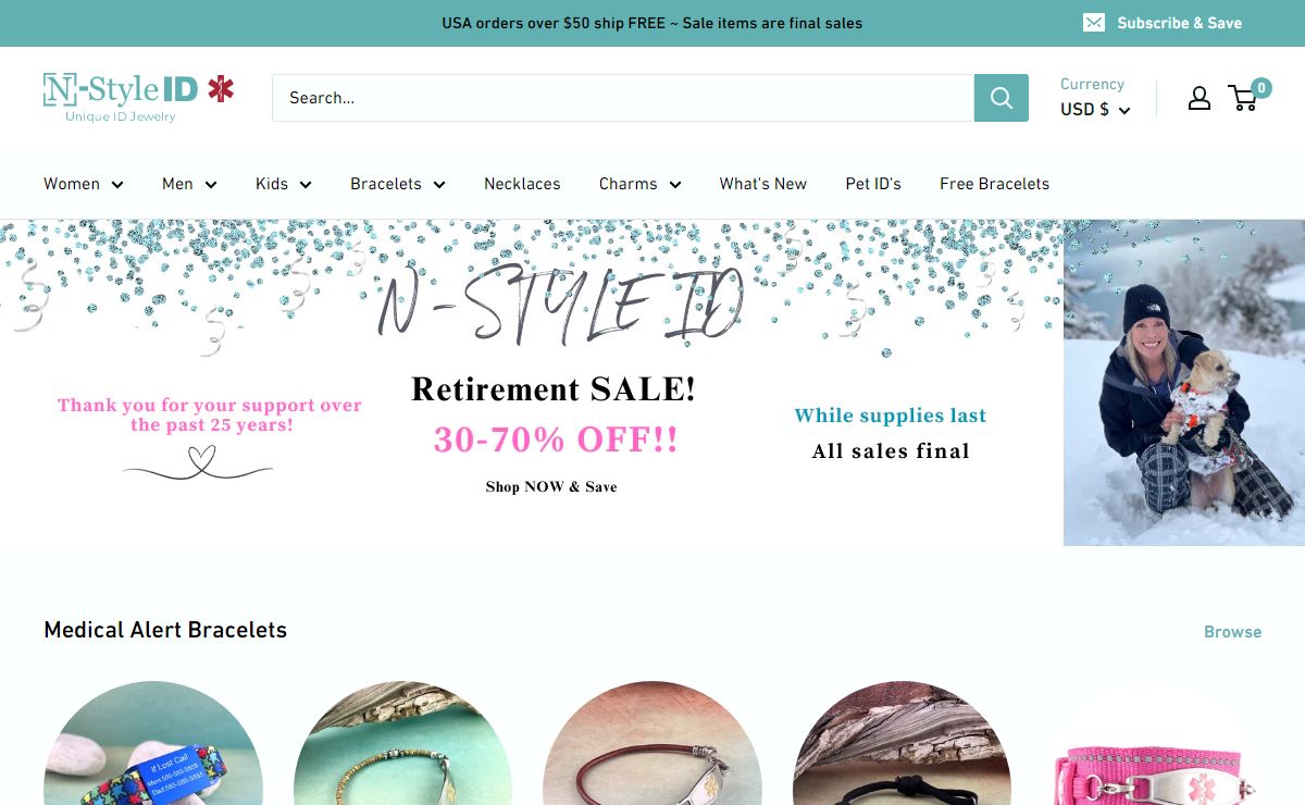 N-StyleID: Medical Alert ID Bracelets & Necklaces