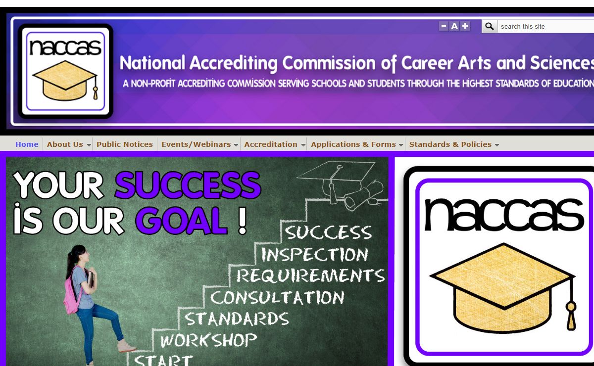 National Accrediting Commission of Career Arts & Sciences (NACCAS) |