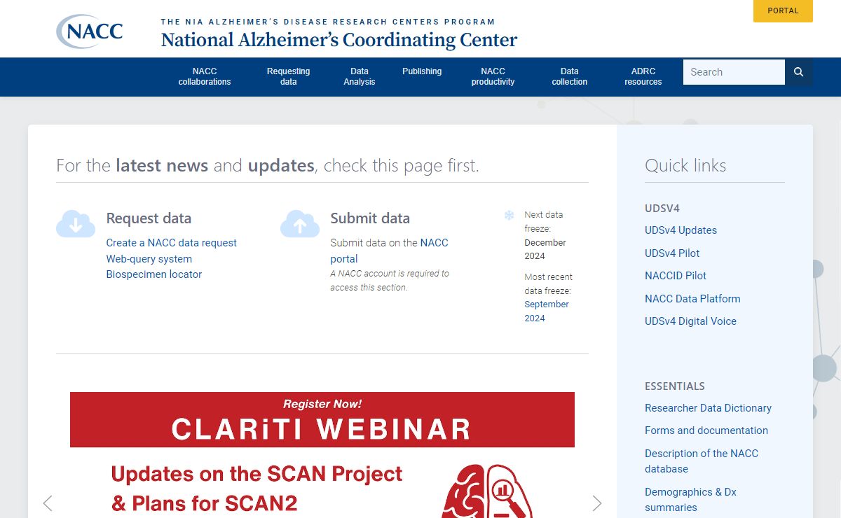 NACC Home | National Alzheimer's Coordinating Center