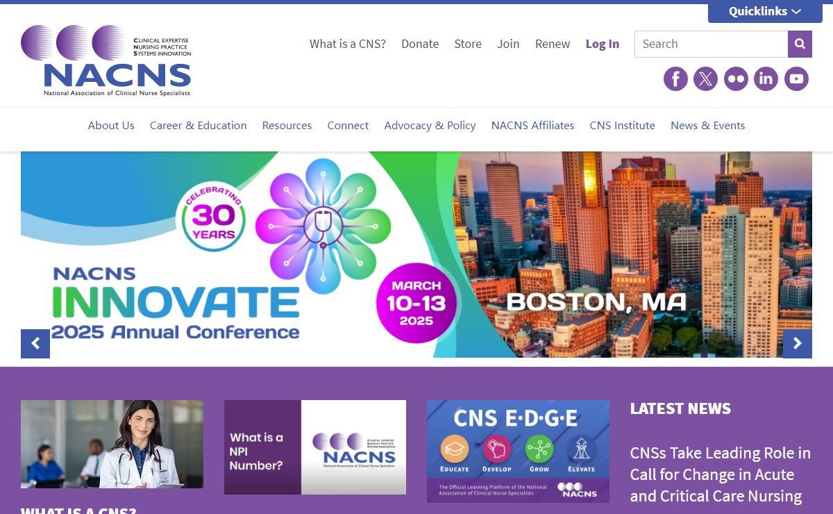 NACNS :: National Association of Clinical Nurse Specialists