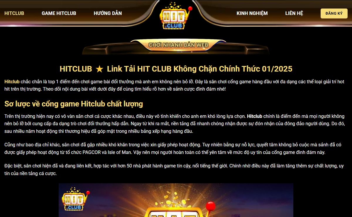 HITCLUB ⭐️ Link Tải HIT CLUB Không Chặn Chính Thức 01/2025