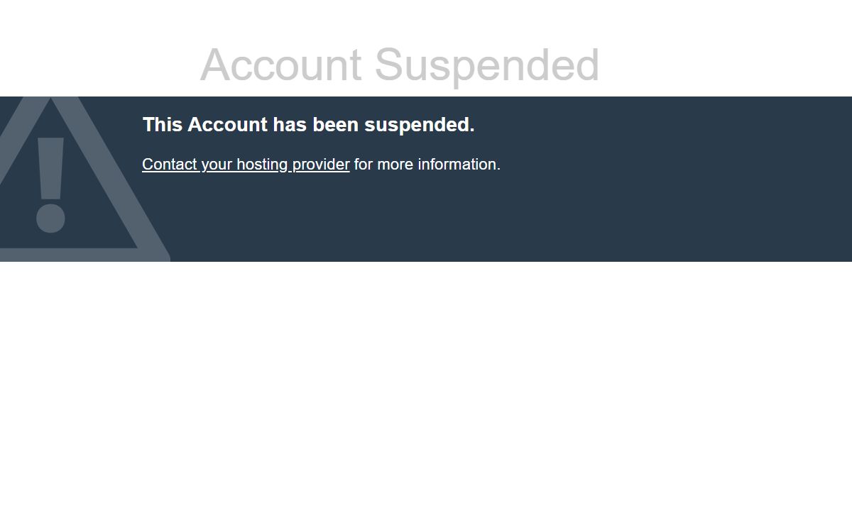 Account Suspended