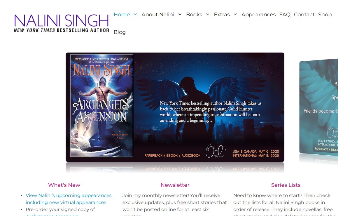 Home - Nalini Singh :: NYT bestselling author