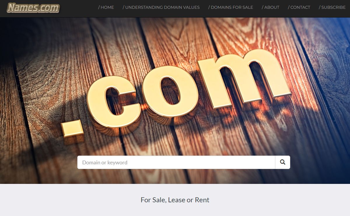 Premium category defining domain names for sale, exact match domains