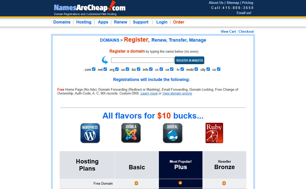 NamesAreCheap.com - Cheap Domain Registrations and Cheap Web Hosting Provider