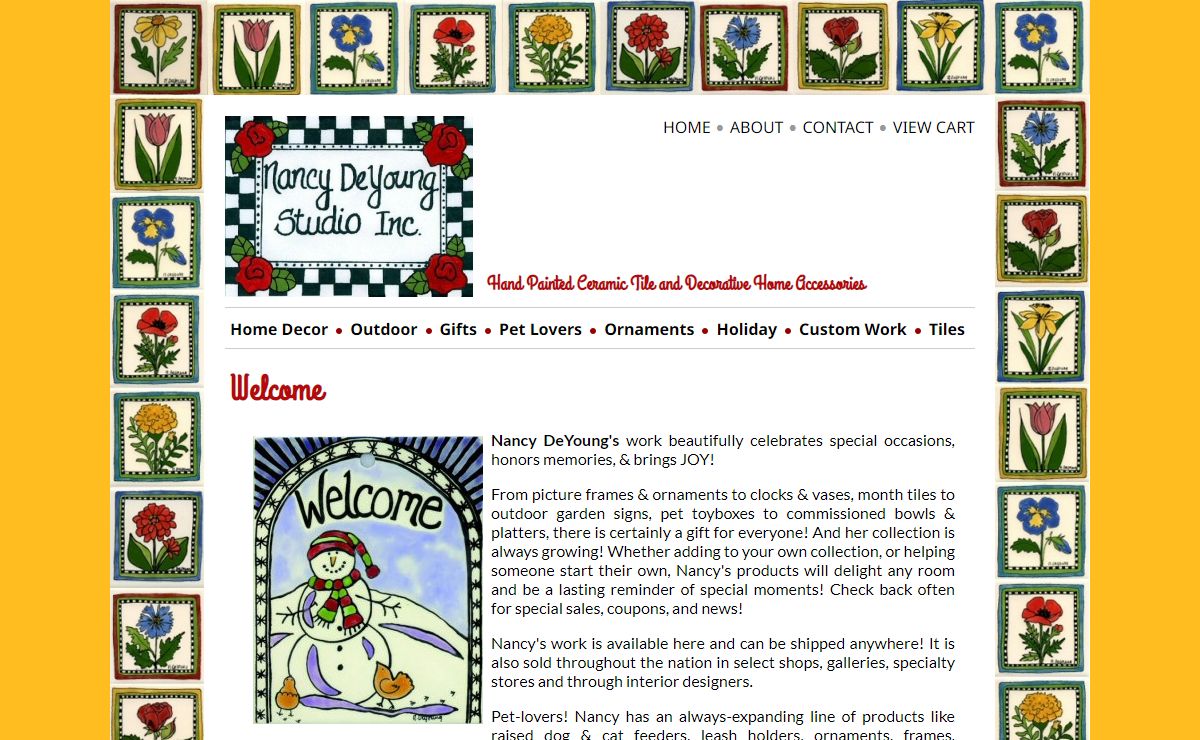 Nancy DeYoung Decorative Hand Painted Tiles