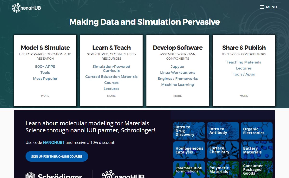 nanoHUB.org - Simulation, Education, and Community for Nanotechnology