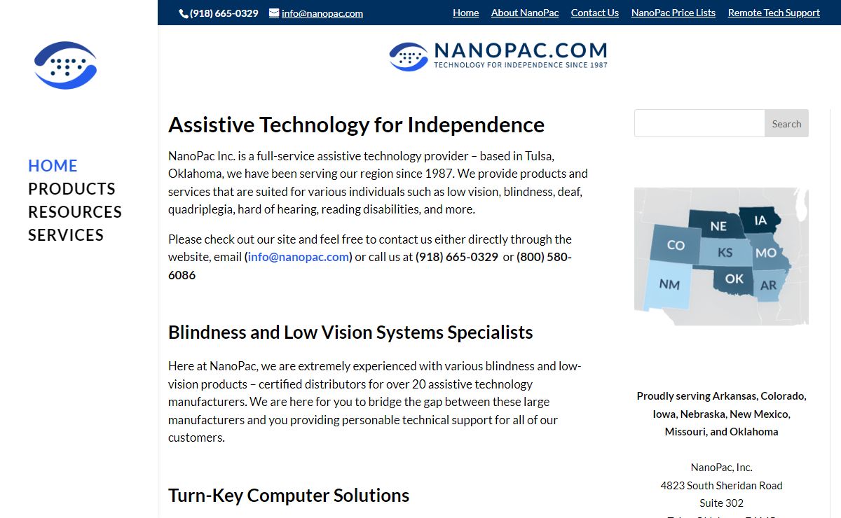 NanoPac, Inc. - Low Vision and Blindness