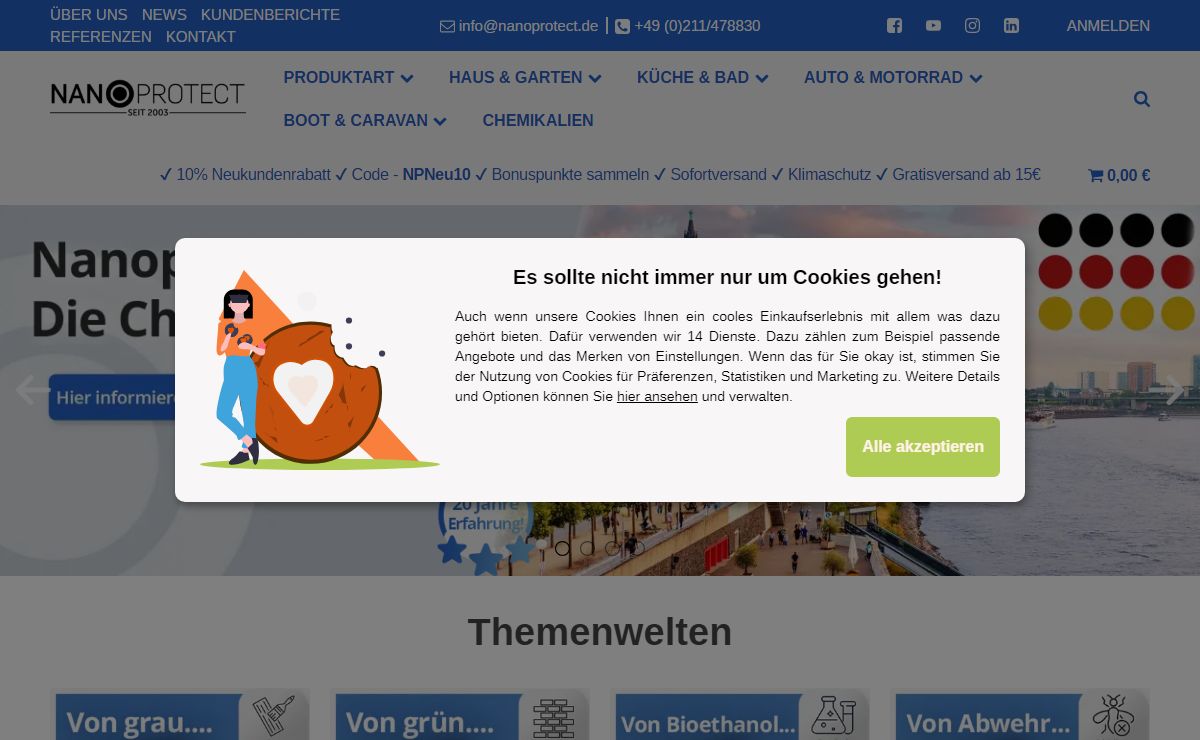 Nanoprotect GmbH - Online Shop - Die Chemie stimmt!