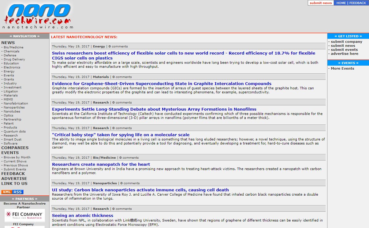 NanoTechWire.com - The online resource for Nano Technology And Research