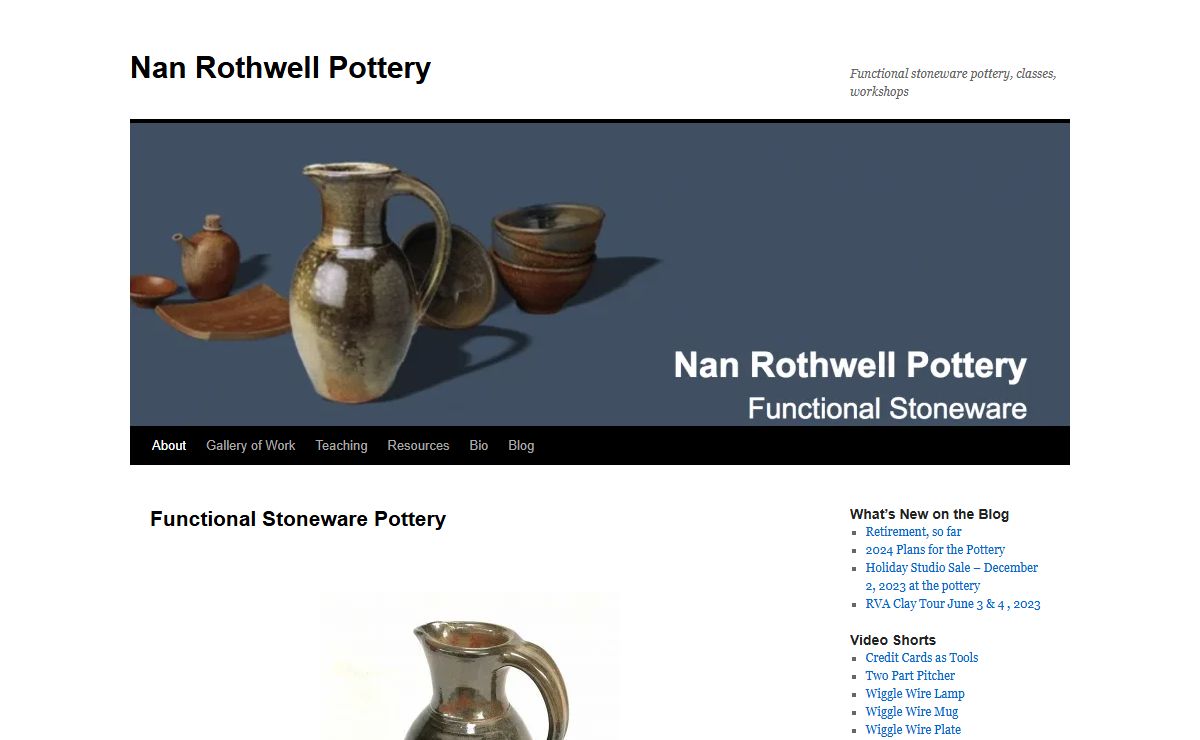Nan Rothwell Pottery | Functional stoneware pottery, classes, workshops