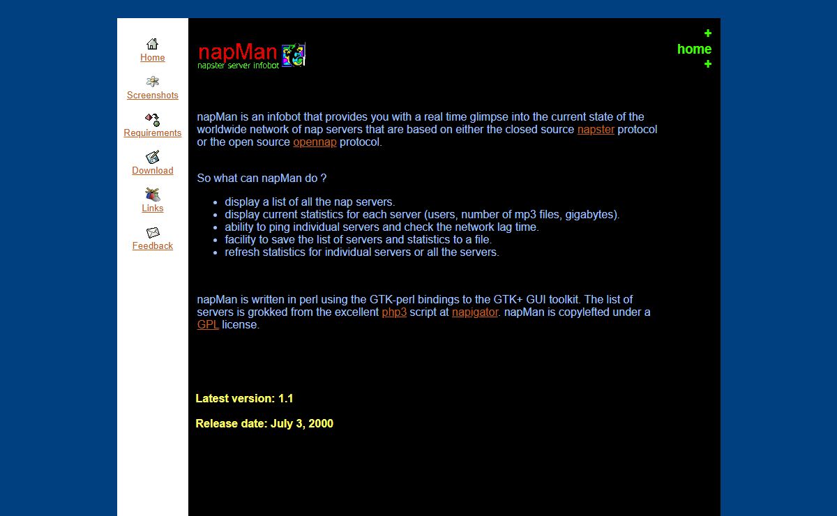 napMan - napster server infobot