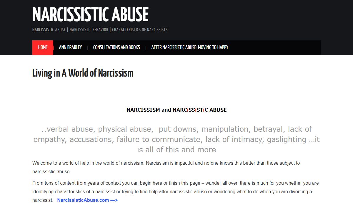 Living in A World of Narcissism | NarcissisticAbuse.com